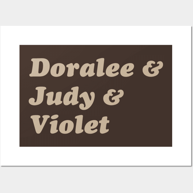 Doralee & Judy & Violet - Cream Wall Art by JBratt